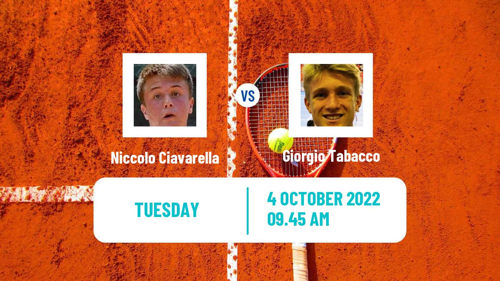 Tennis ITF Tournaments Niccolo Ciavarella - Giorgio Tabacco