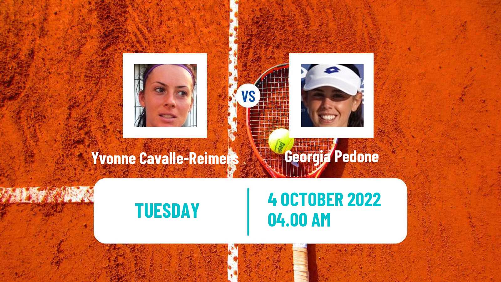 Tennis ITF Tournaments Yvonne Cavalle-Reimers - Georgia Pedone