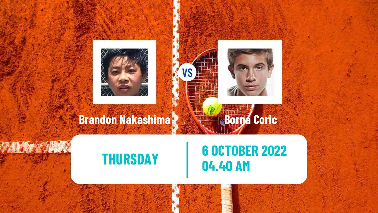 Tennis ATP Tokyo Brandon Nakashima - Borna Coric