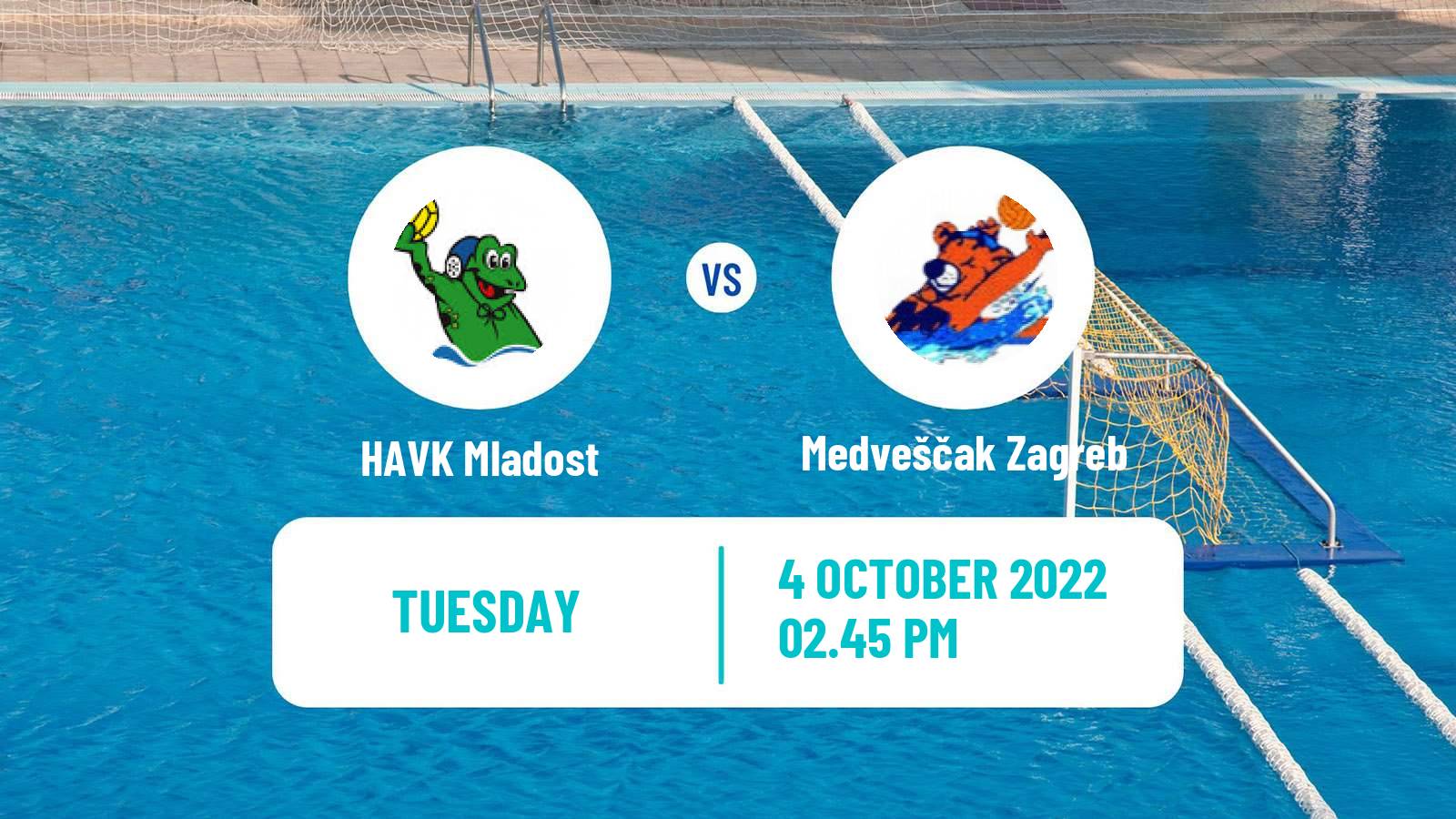Water polo Croatian Water Polo Prva Liga HAVK Mladost - Medveščak Zagreb