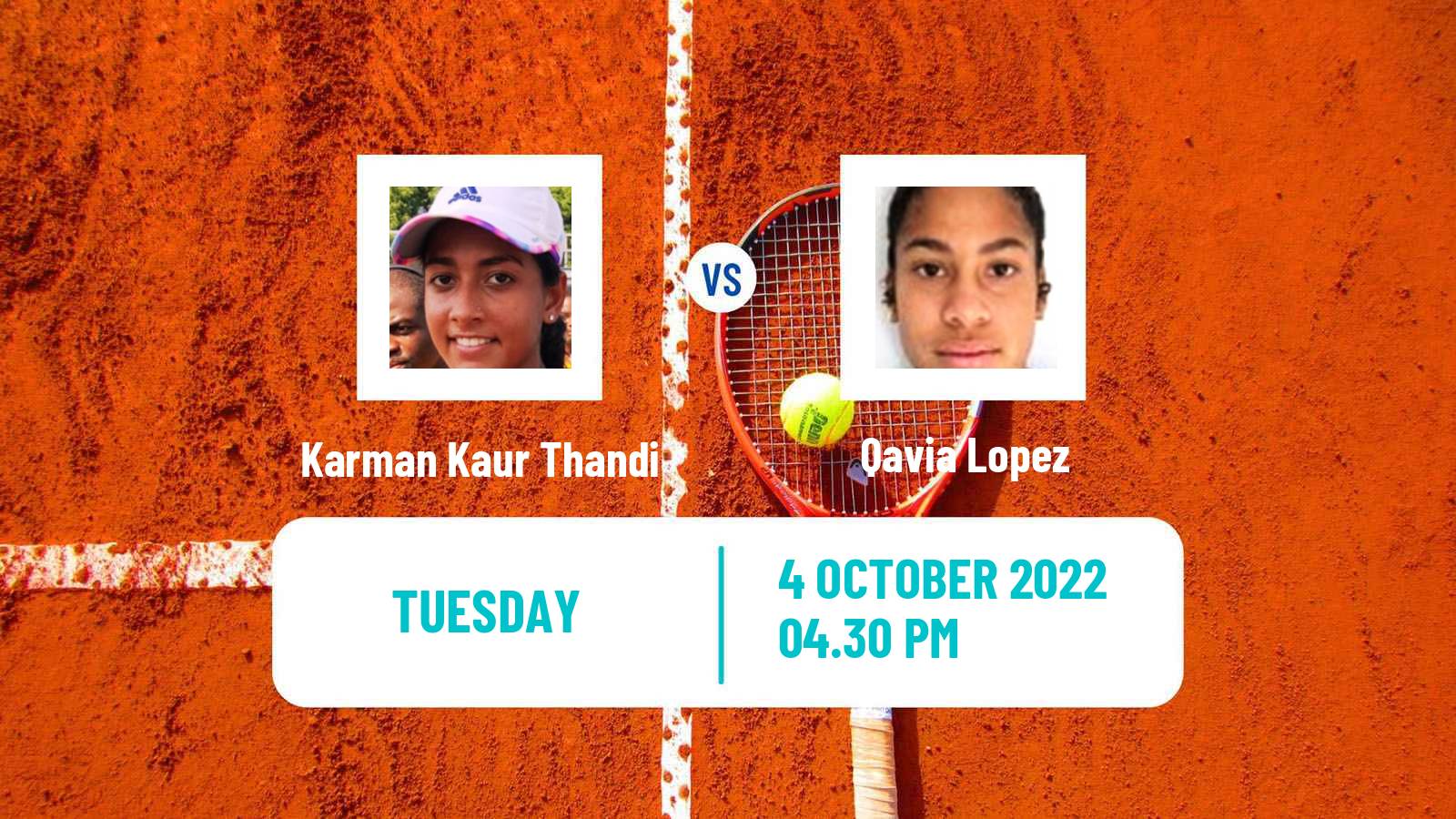 Tennis ITF Tournaments Karman Kaur Thandi - Qavia Lopez