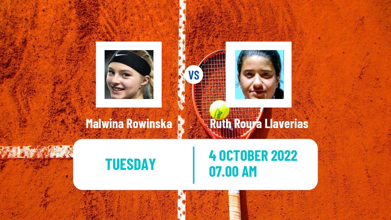 Tennis ITF Tournaments Malwina Rowinska - Ruth Roura Llaverias