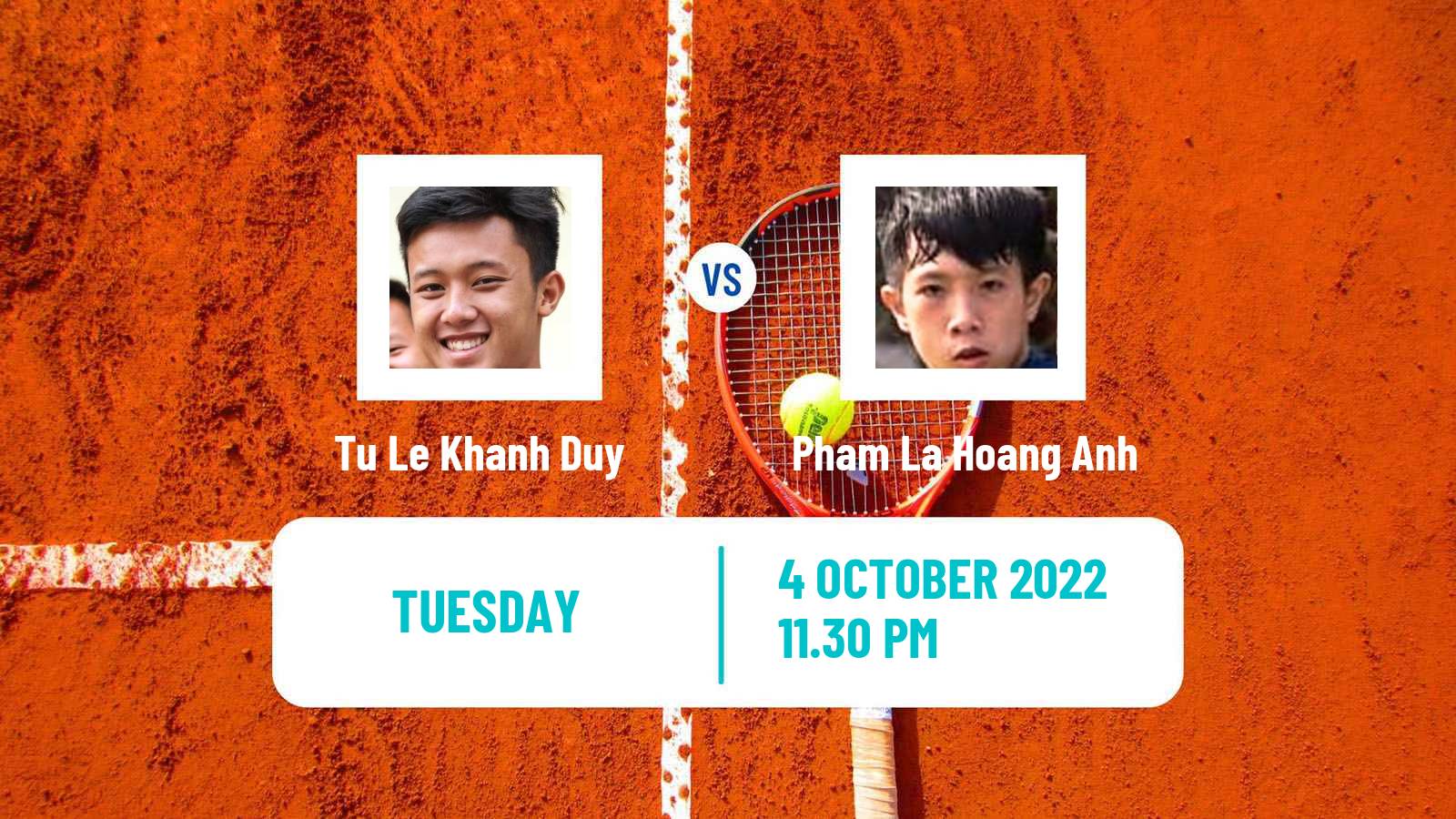 Tennis ITF Tournaments Tu Le Khanh Duy - Pham La Hoang Anh