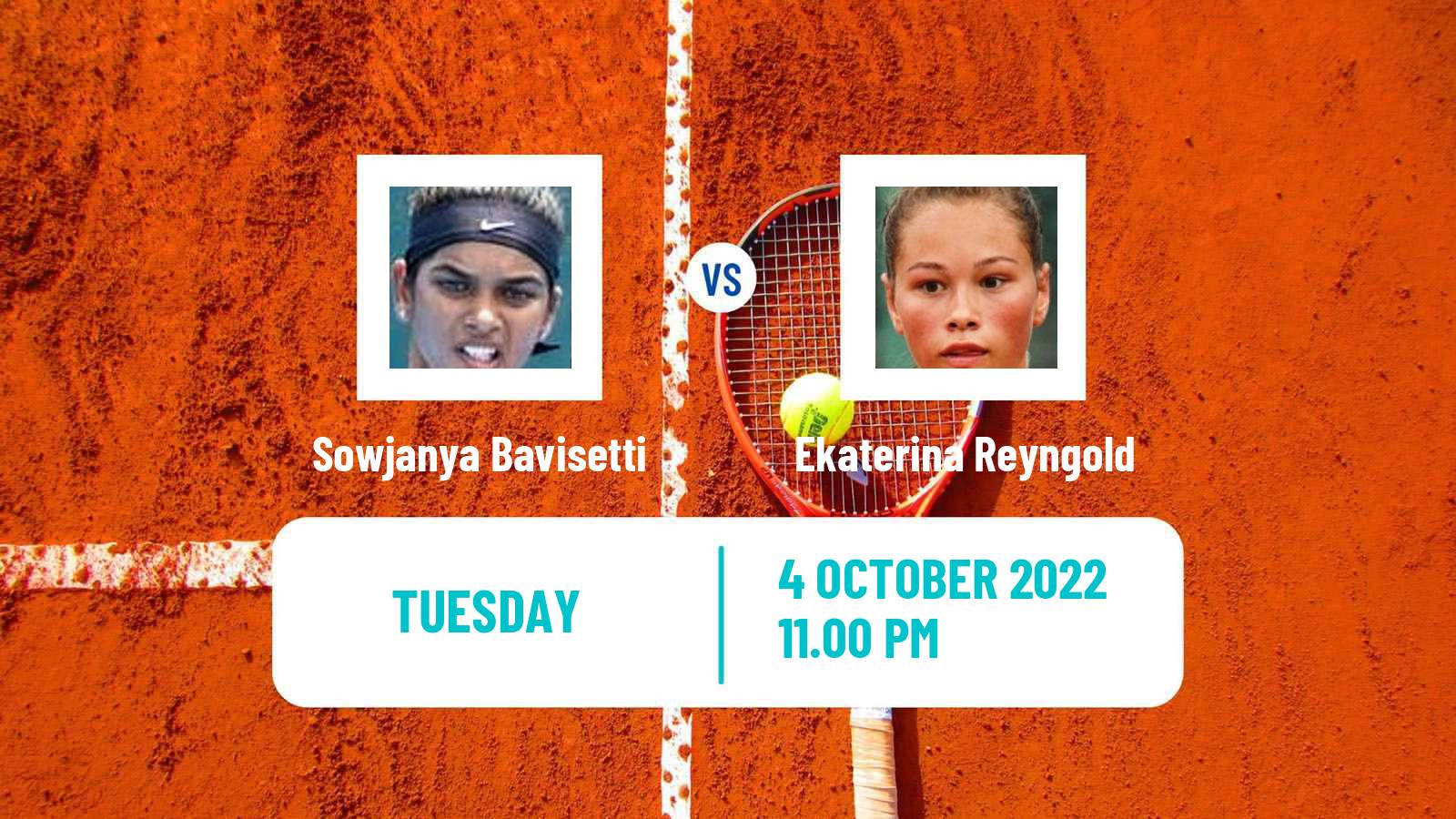 Tennis ITF Tournaments Sowjanya Bavisetti - Ekaterina Reyngold