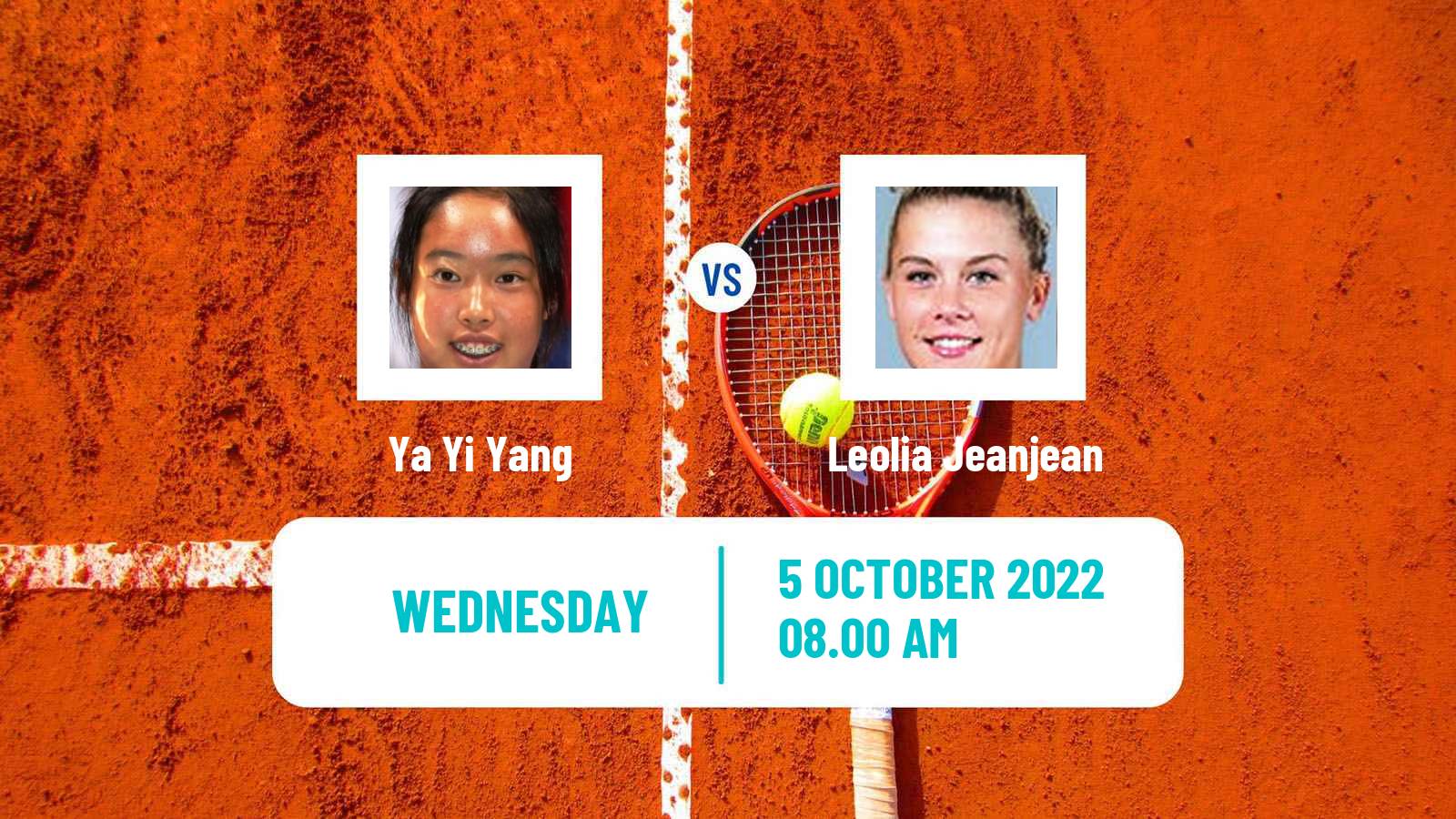 Tennis ITF Tournaments Ya Yi Yang - Leolia Jeanjean