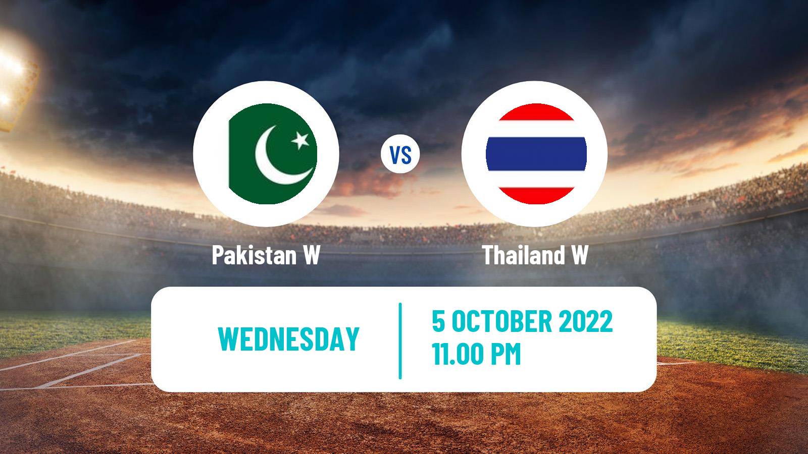 Cricket T20 Asia Cup Women Pakistan W - Thailand W