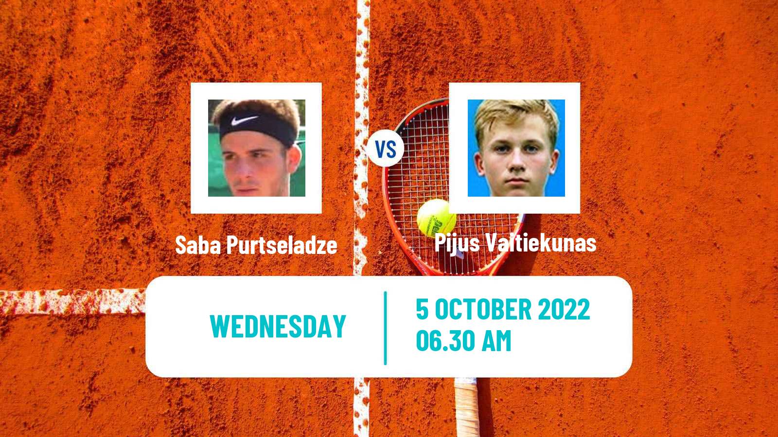 Tennis ITF Tournaments Saba Purtseladze - Pijus Vaitiekunas