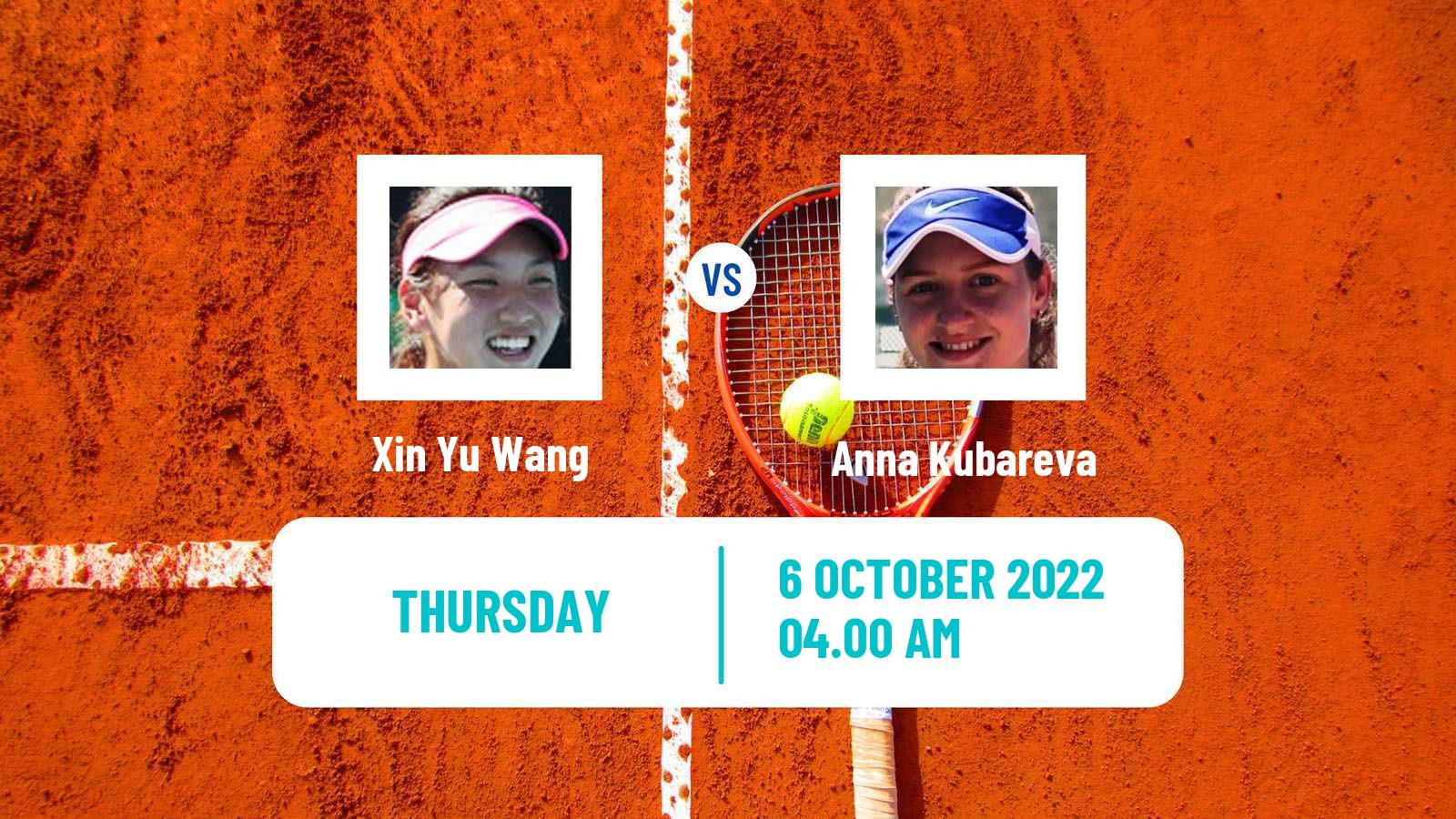Tennis ITF Tournaments Xin Yu Wang - Anna Kubareva