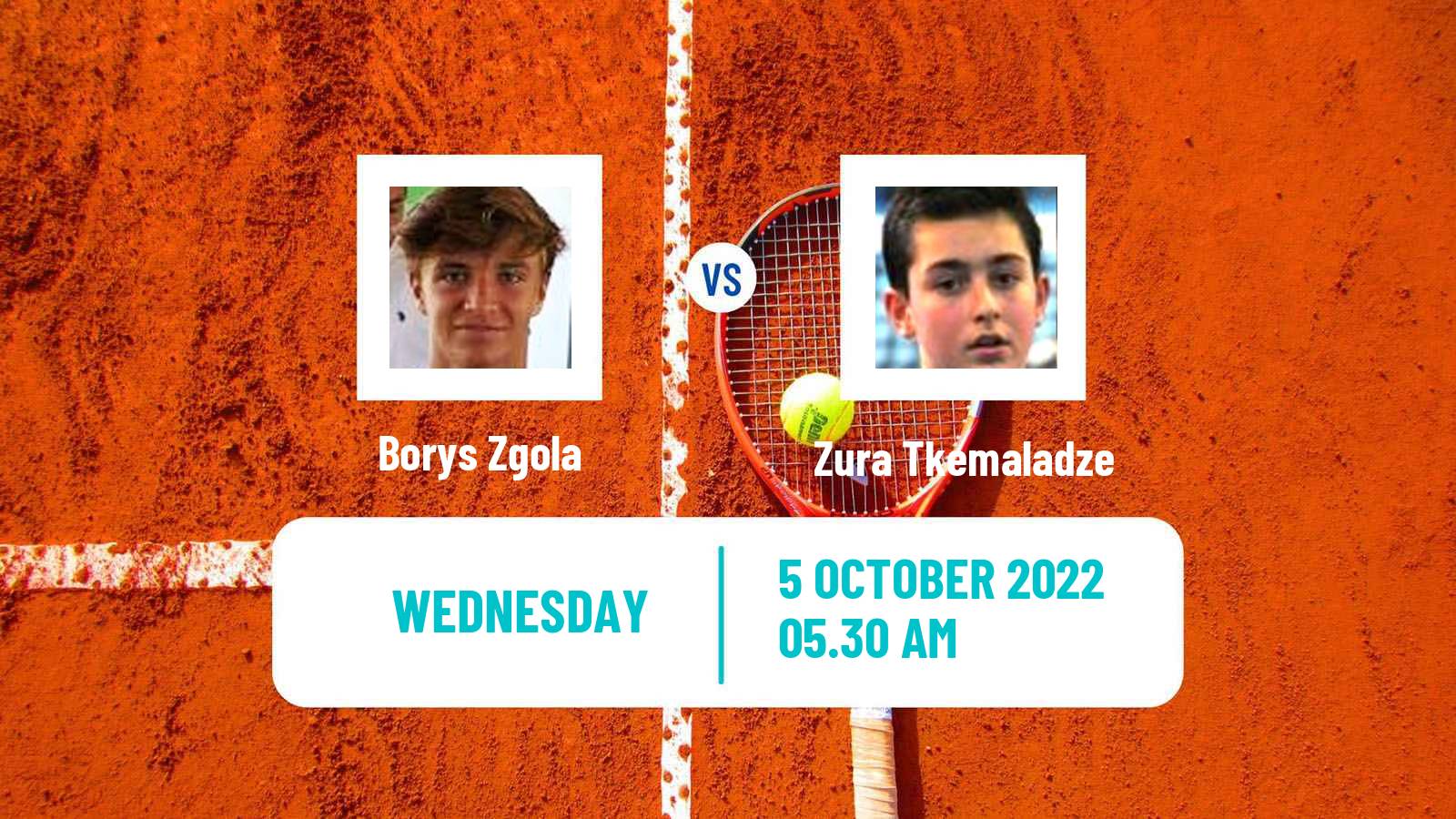 Tennis ITF Tournaments Borys Zgola - Zura Tkemaladze