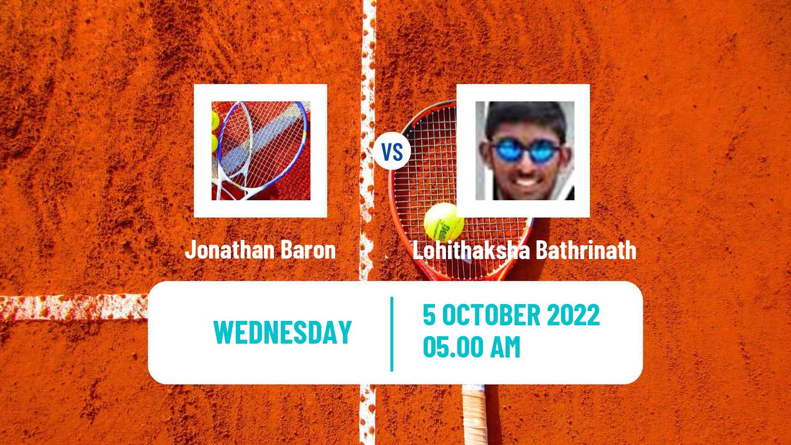 Tennis ITF Tournaments Jonathan Baron - Lohithaksha Bathrinath