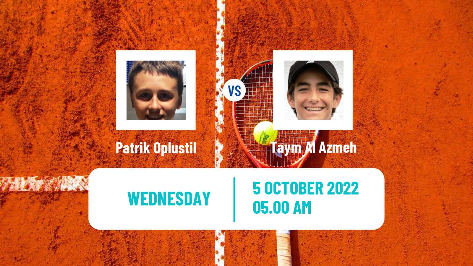 Tennis ITF Tournaments Patrik Oplustil - Taym Al Azmeh