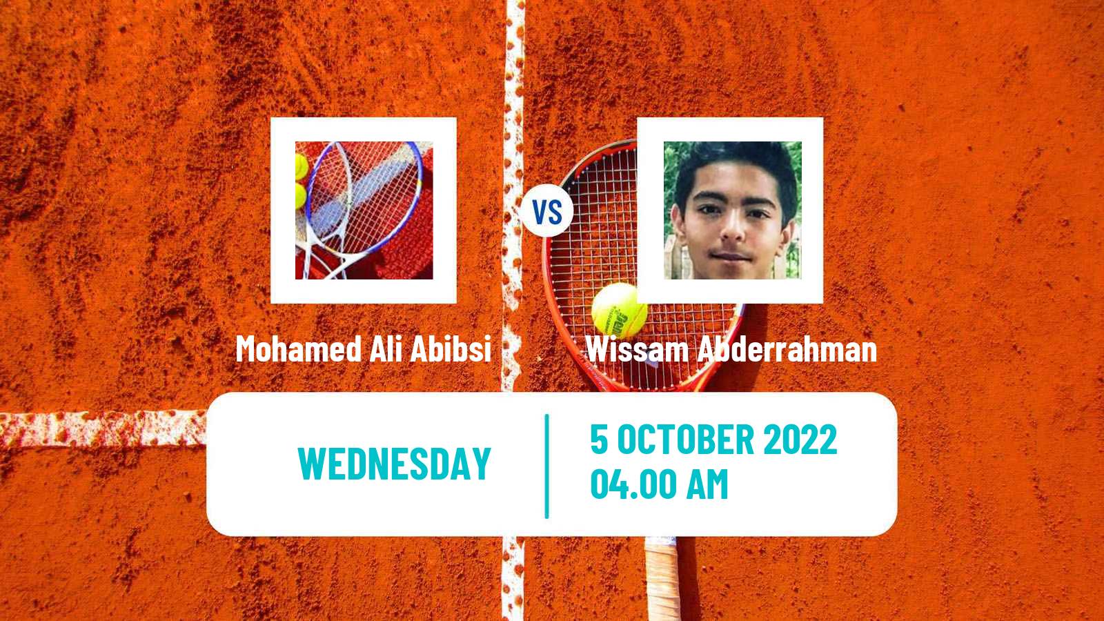Tennis ITF Tournaments Mohamed Ali Abibsi - Wissam Abderrahman
