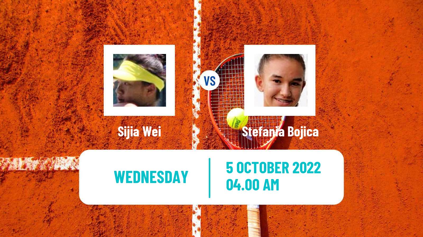 Tennis ITF Tournaments Sijia Wei - Stefania Bojica