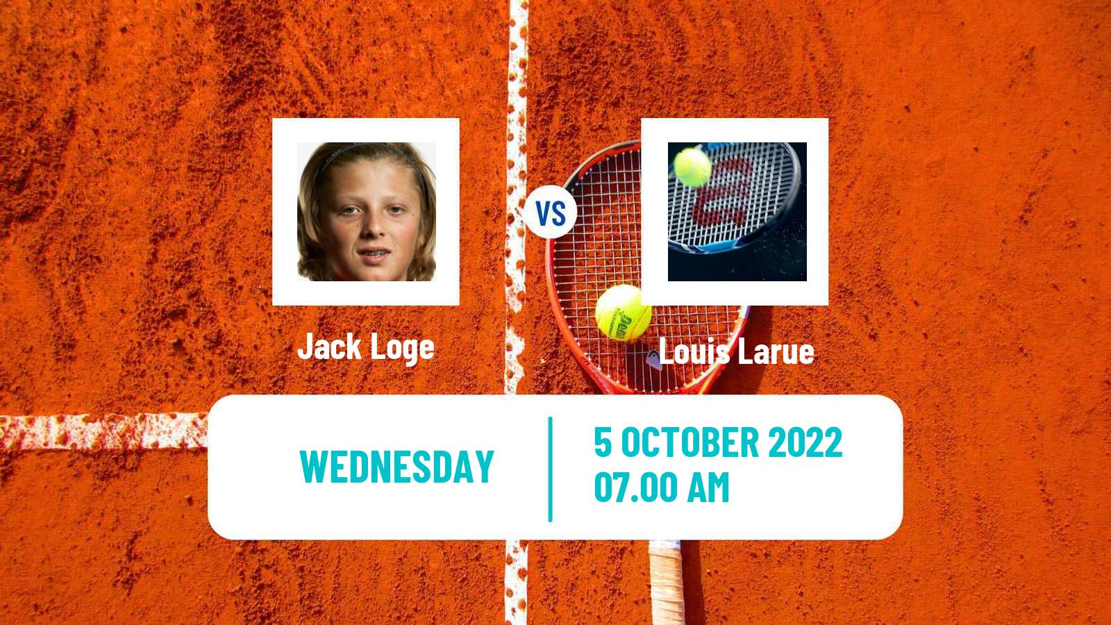 Tennis ITF Tournaments Jack Loge - Louis Larue