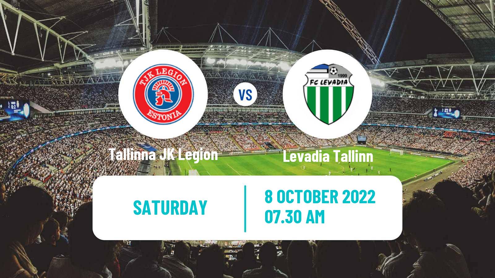 Soccer Estonian Meistriliiga Tallinna JK Legion - Levadia Tallinn