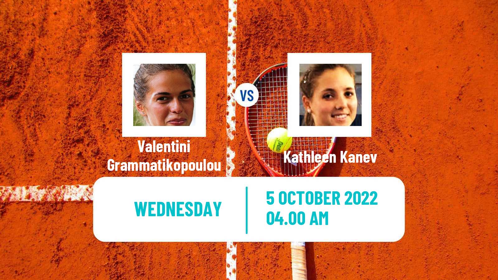 Tennis ITF Tournaments Valentini Grammatikopoulou - Kathleen Kanev