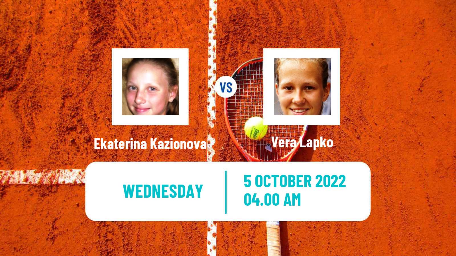Tennis ITF Tournaments Ekaterina Kazionova - Vera Lapko