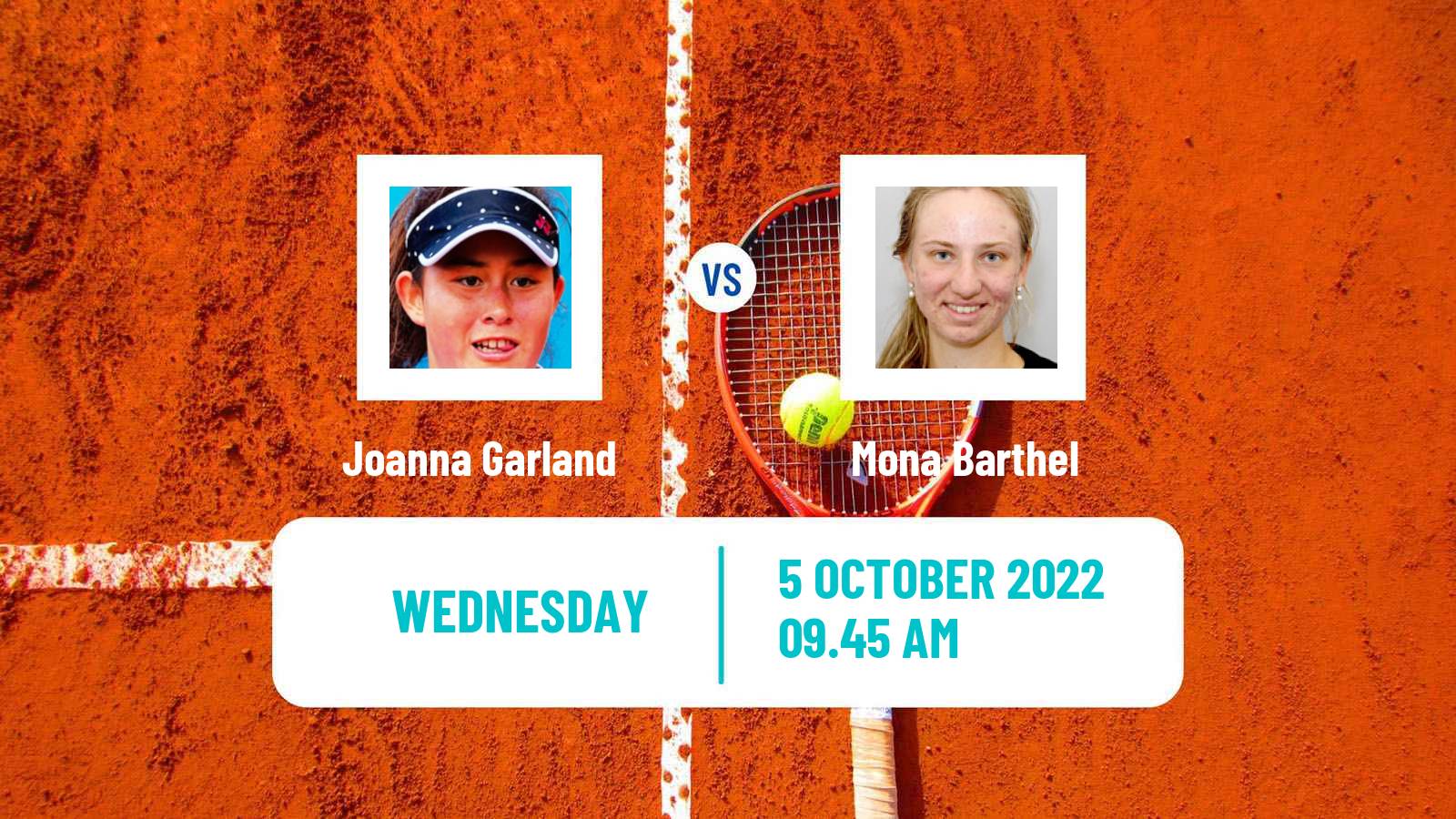 Tennis ITF Tournaments Joanna Garland - Mona Barthel