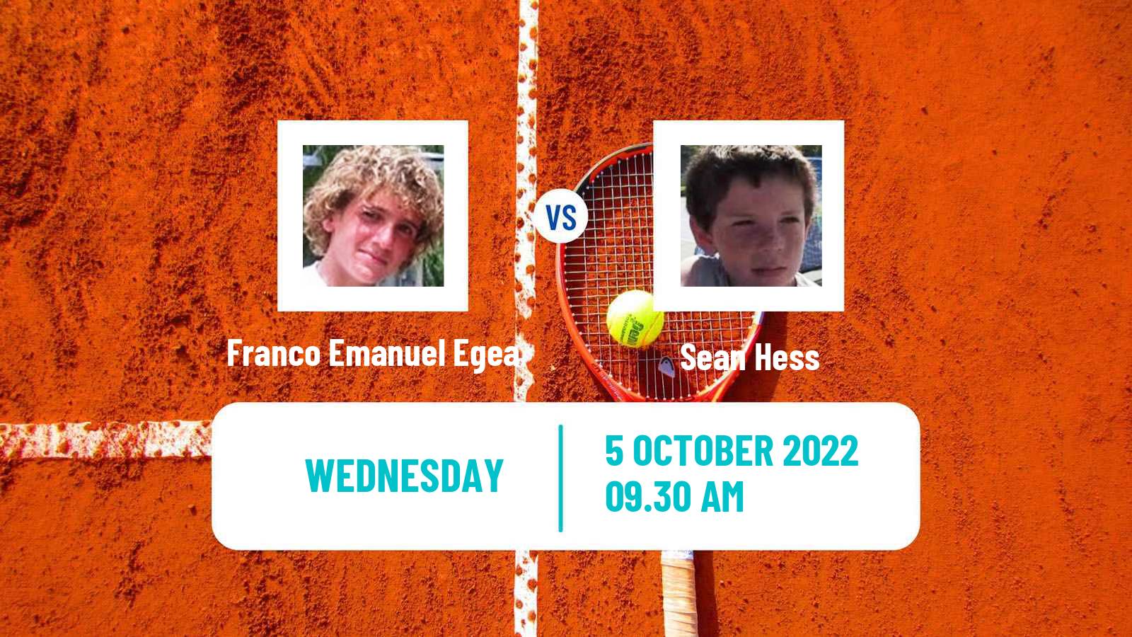 Tennis ITF Tournaments Franco Emanuel Egea - Sean Hess