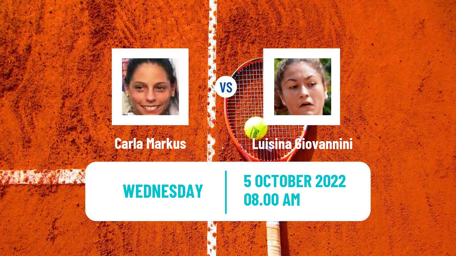 Tennis ITF Tournaments Carla Markus - Luisina Giovannini