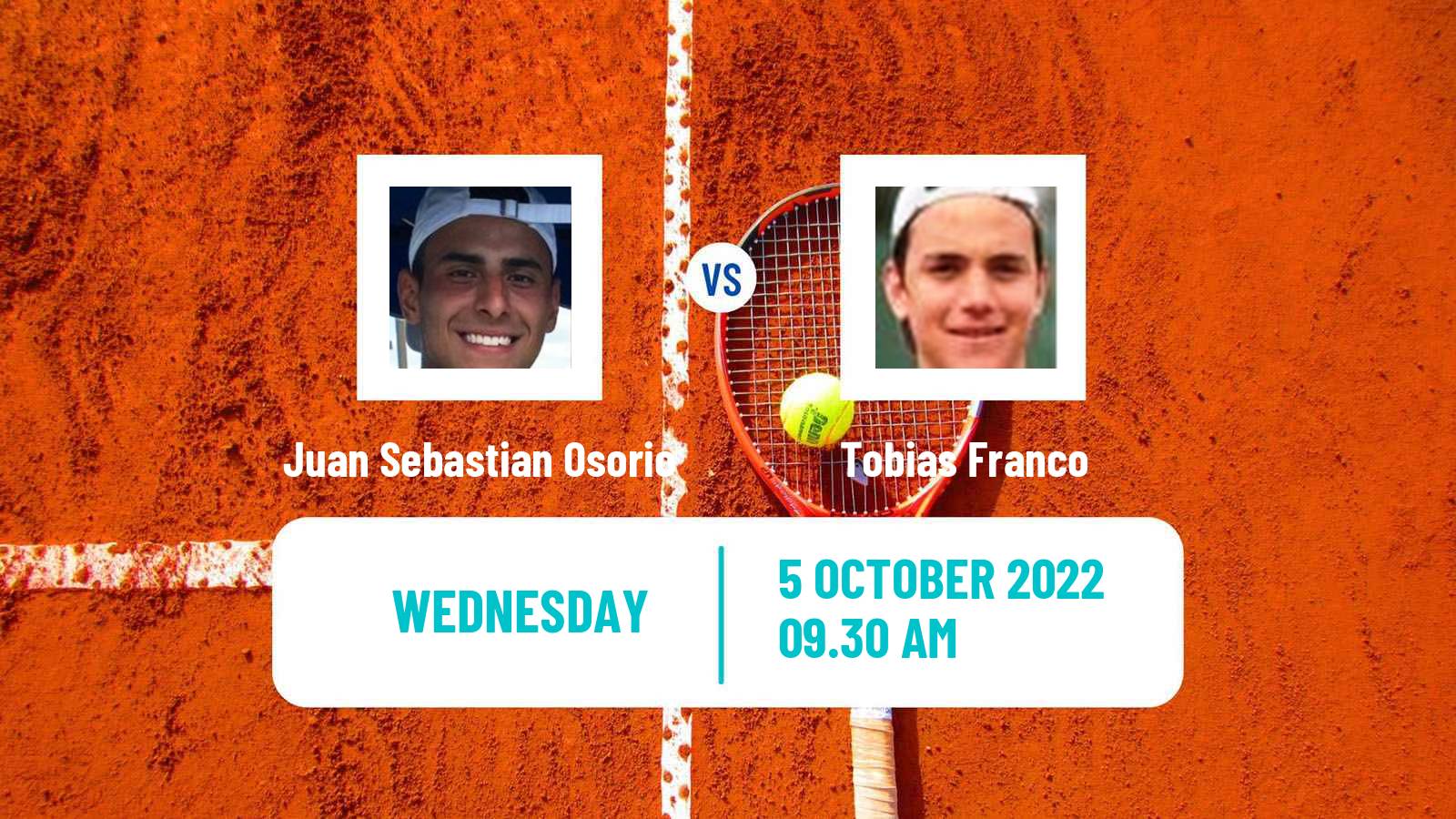 Tennis ITF Tournaments Juan Sebastian Osorio - Tobias Franco