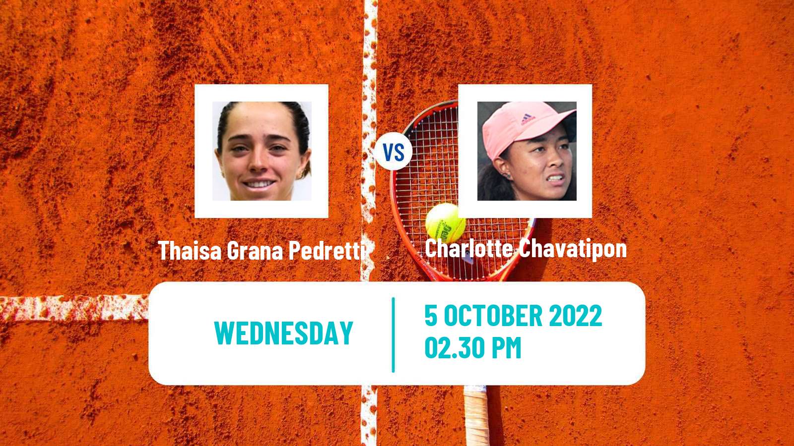 Tennis ITF Tournaments Thaisa Grana Pedretti - Charlotte Chavatipon