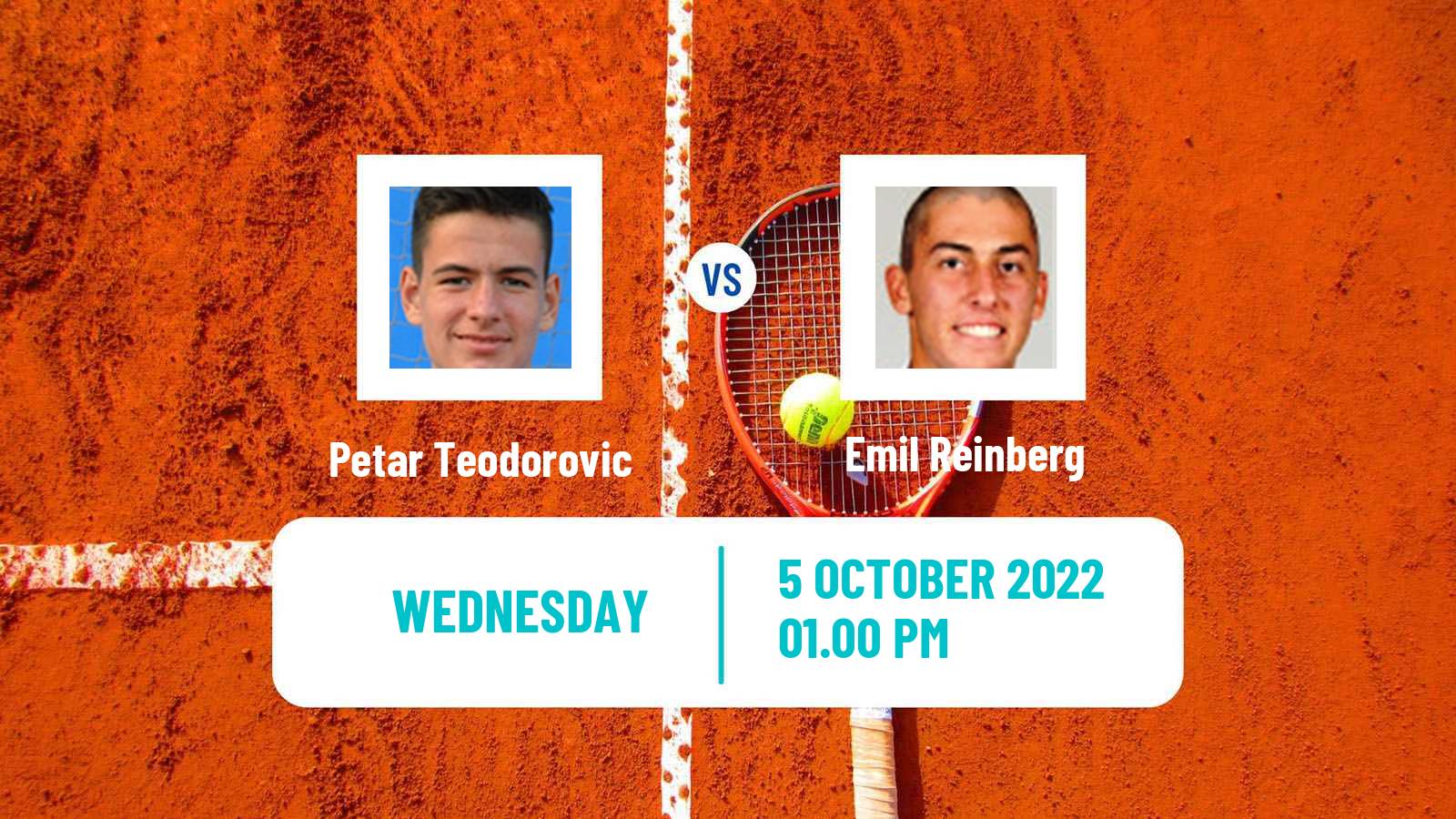 Tennis ITF Tournaments Petar Teodorovic - Emil Reinberg