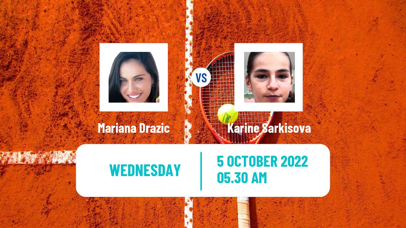 Tennis ITF Tournaments Mariana Drazic - Karine Sarkisova