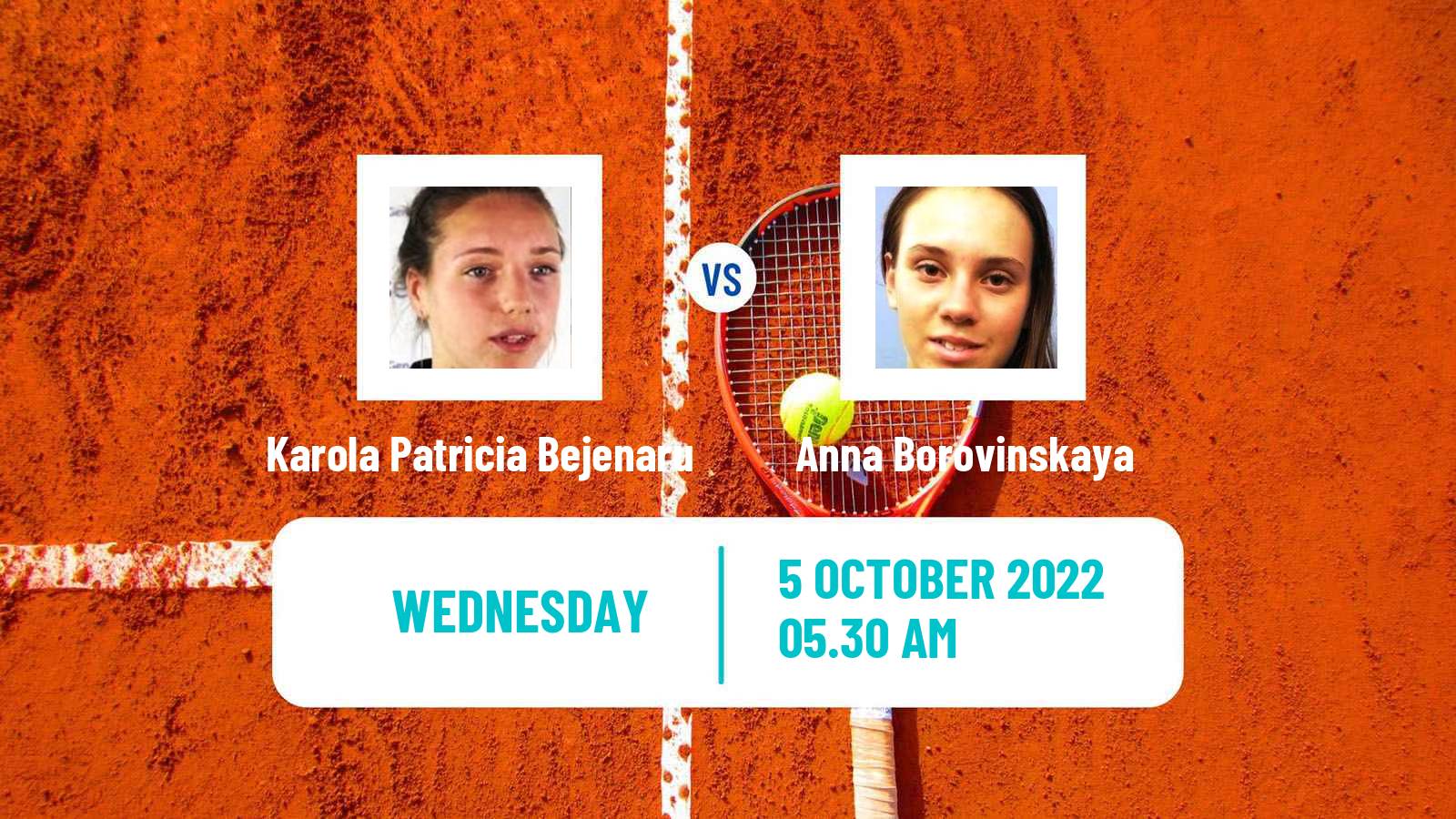 Tennis ITF Tournaments Karola Patricia Bejenaru - Anna Borovinskaya