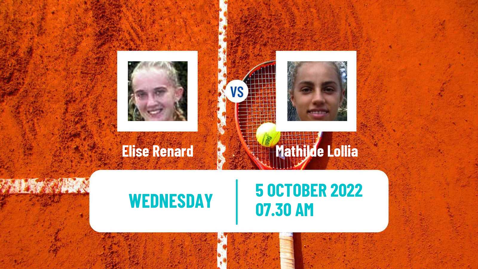 Tennis ITF Tournaments Elise Renard - Mathilde Lollia