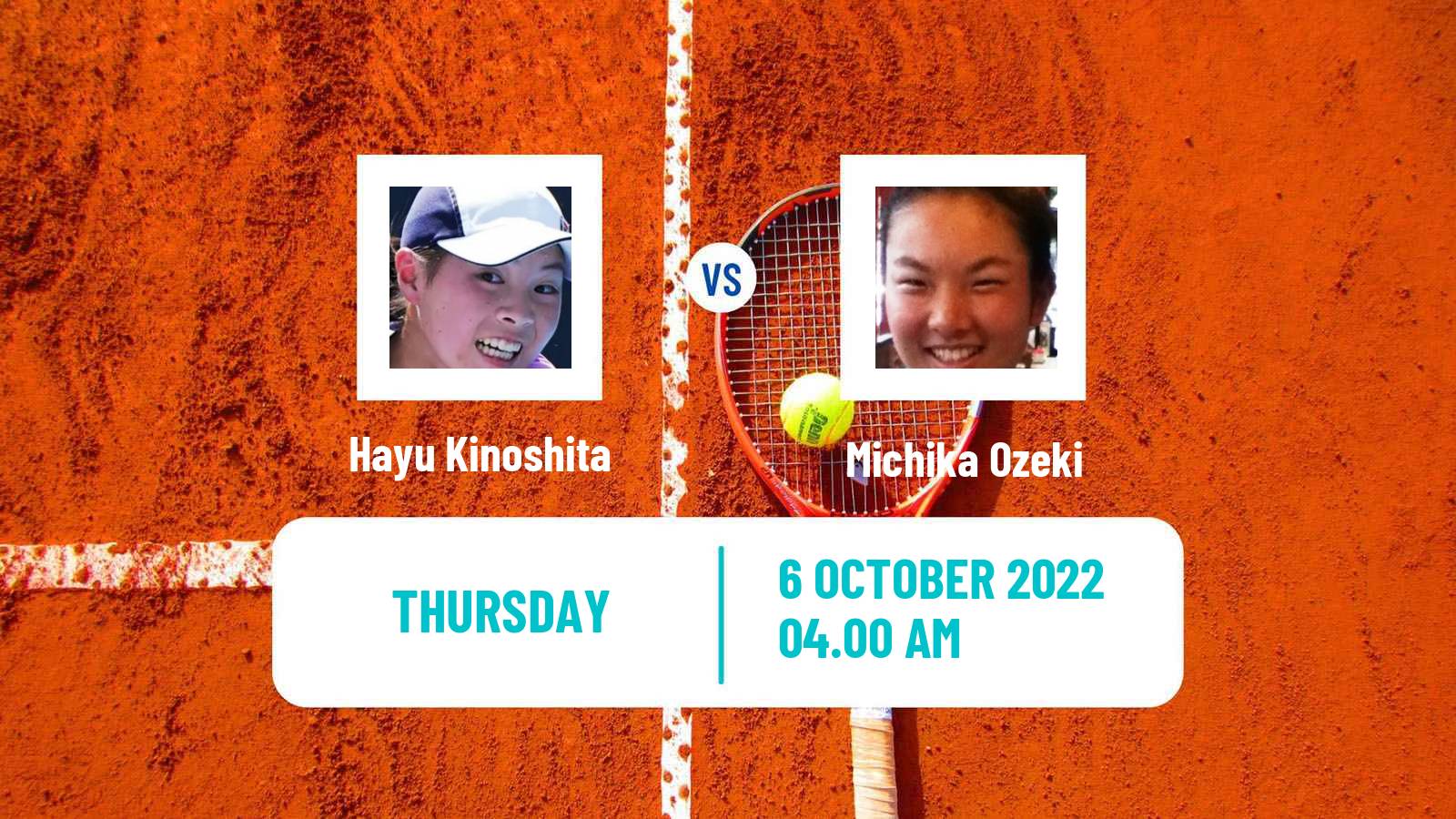 Tennis ITF Tournaments Hayu Kinoshita - Michika Ozeki