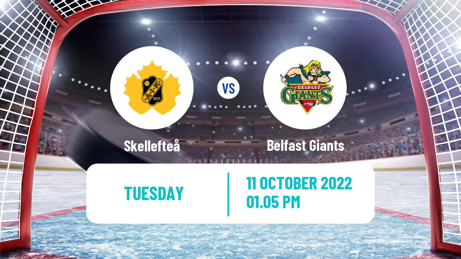 Hockey Champions League Ice Hockey Skellefteå - Belfast Giants