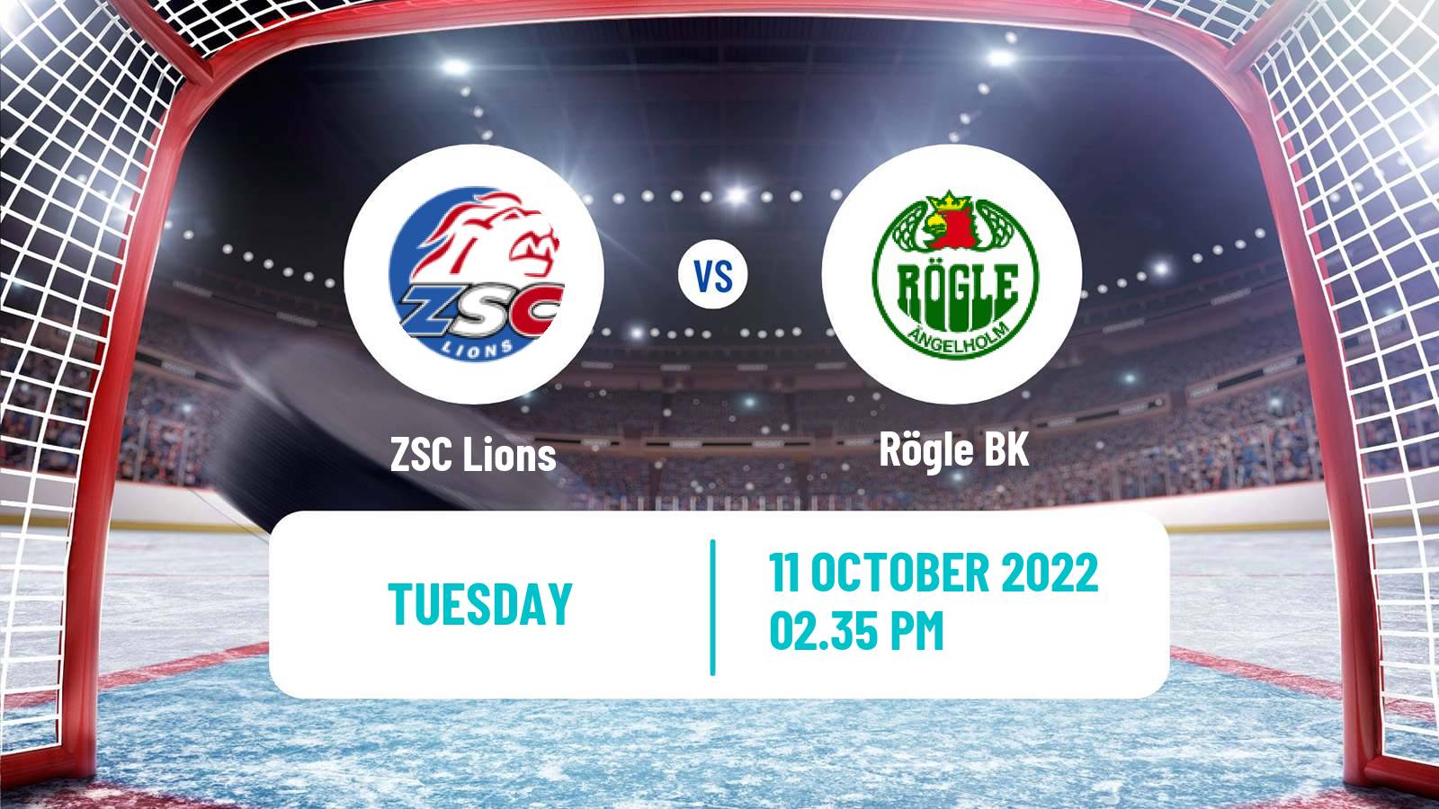 Hockey Champions League Ice Hockey ZSC Lions - Rögle