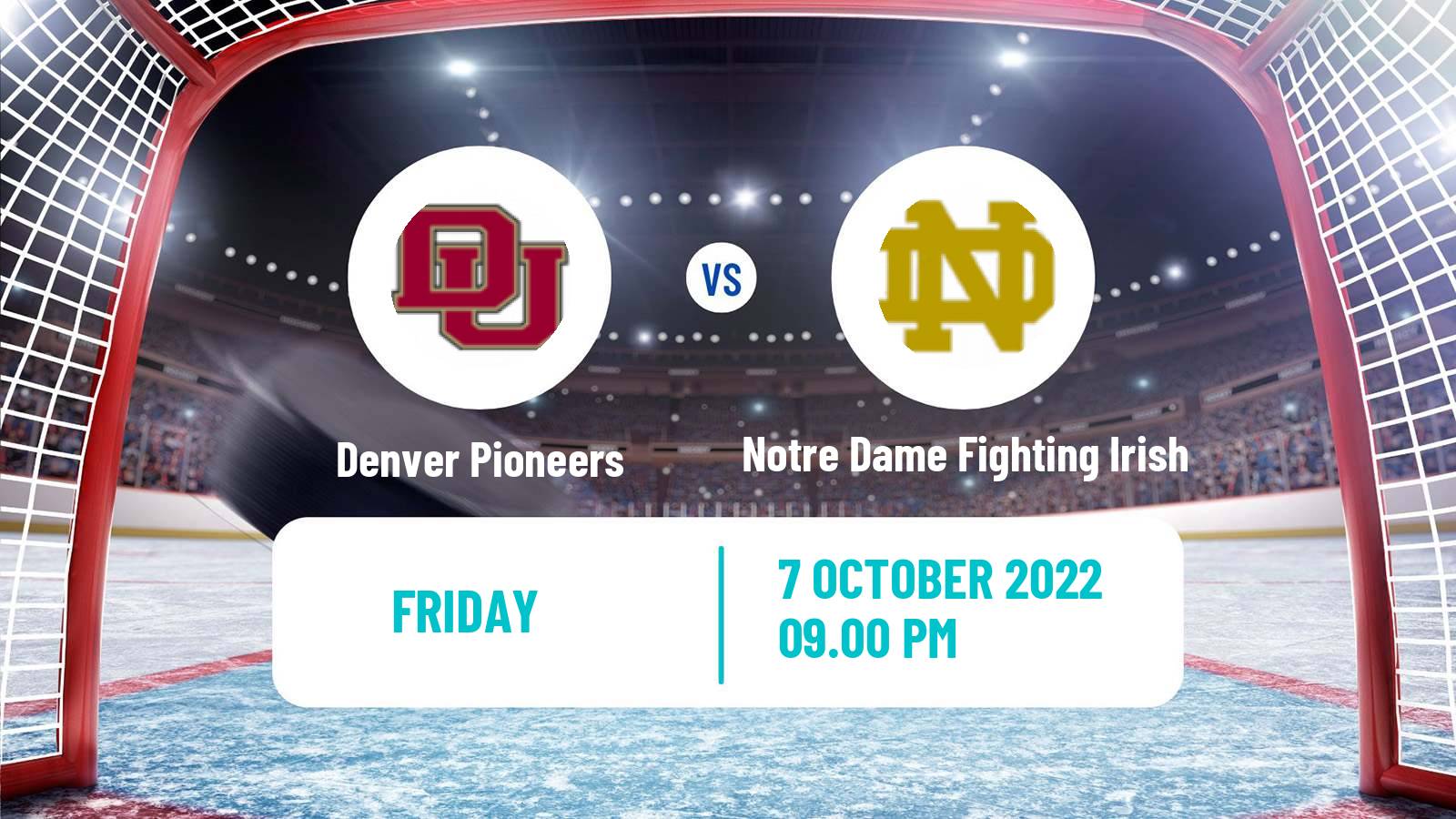 Hockey NCAA Hockey Denver Pioneers - Notre Dame Fighting Irish