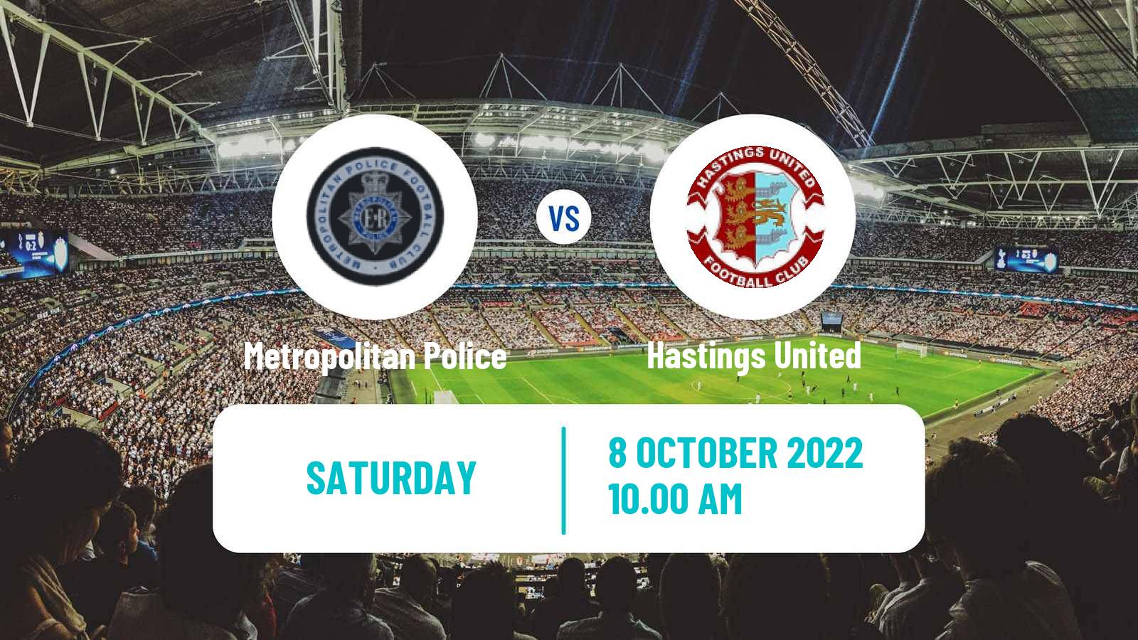 Soccer English FA Trophy Metropolitan Police - Hastings United