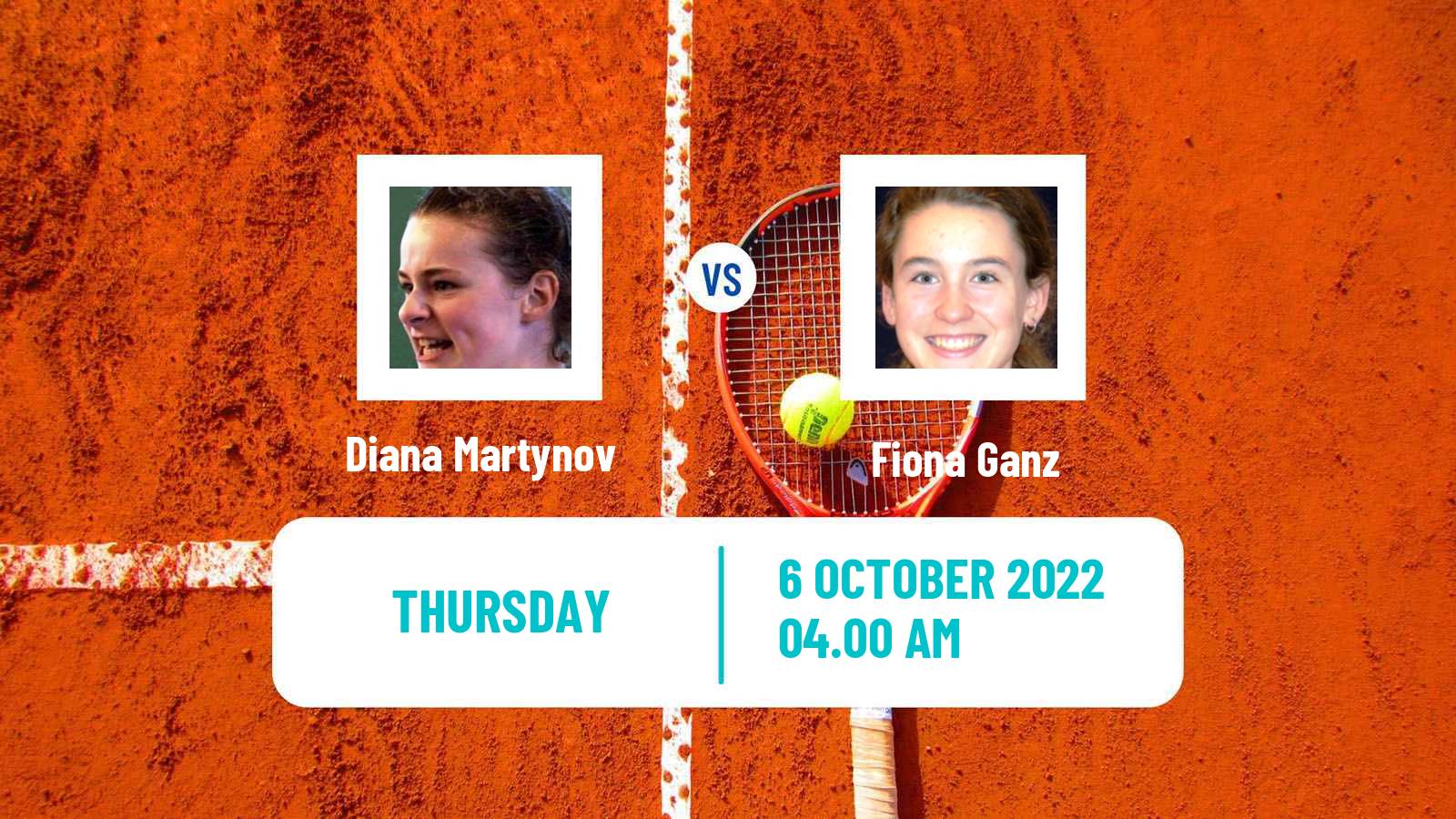Tennis ITF Tournaments Diana Martynov - Fiona Ganz
