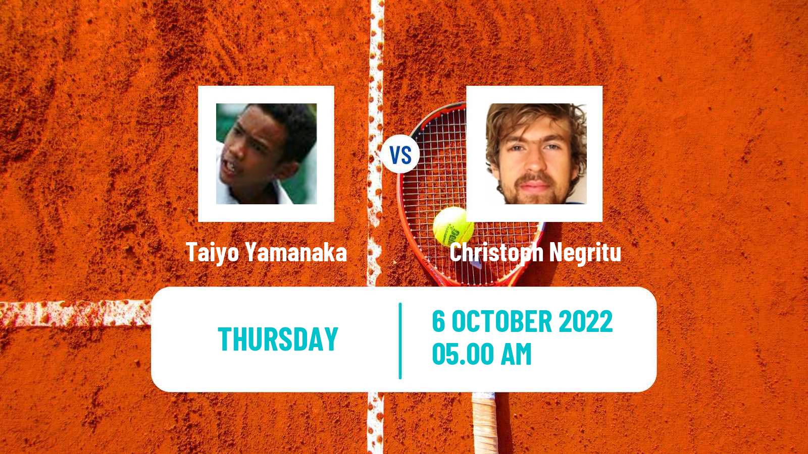 Tennis ITF Tournaments Taiyo Yamanaka - Christoph Negritu