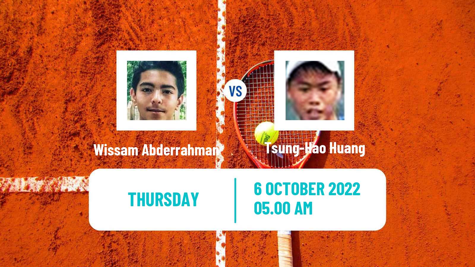 Tennis ITF Tournaments Wissam Abderrahman - Tsung-Hao Huang