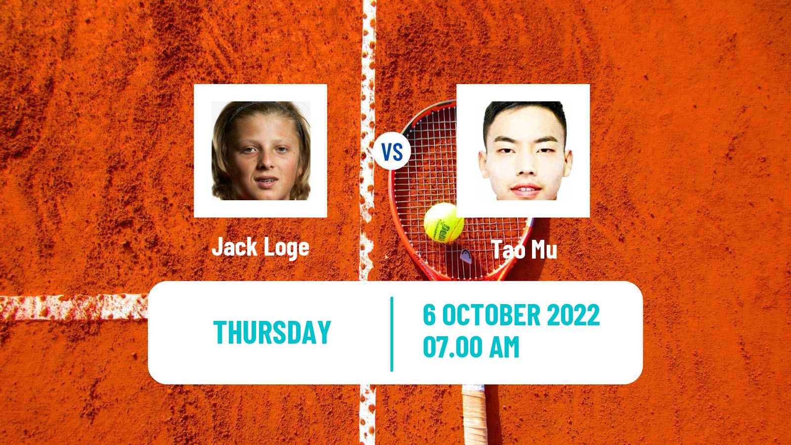 Tennis ITF Tournaments Jack Loge - Tao Mu