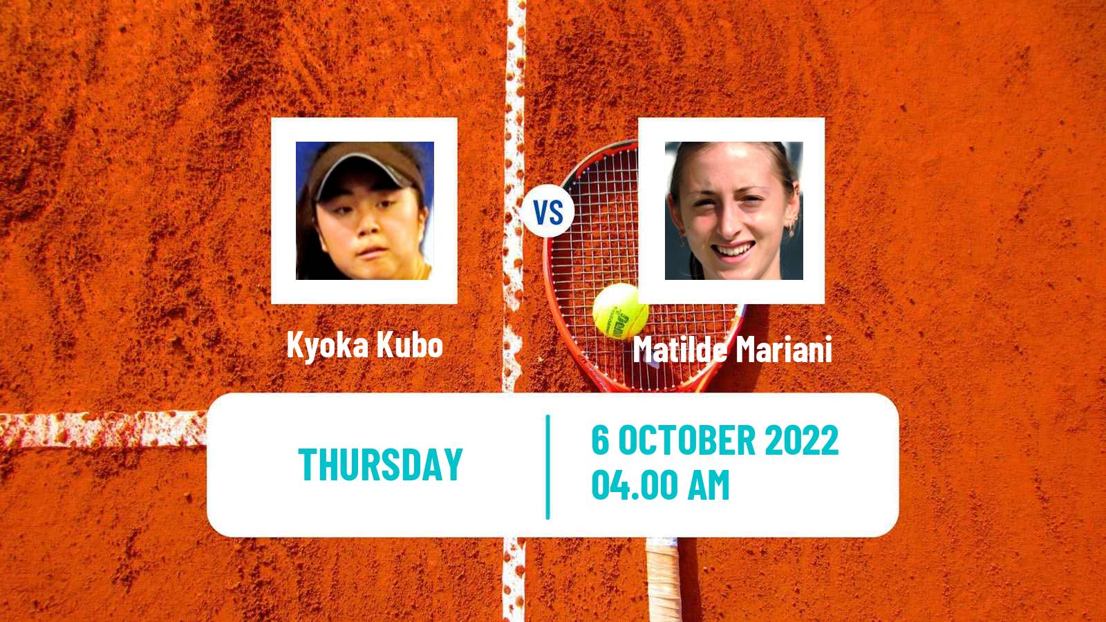Tennis ITF Tournaments Kyoka Kubo - Matilde Mariani