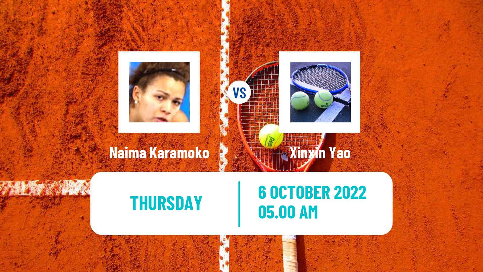 Tennis ITF Tournaments Naima Karamoko - Xinxin Yao