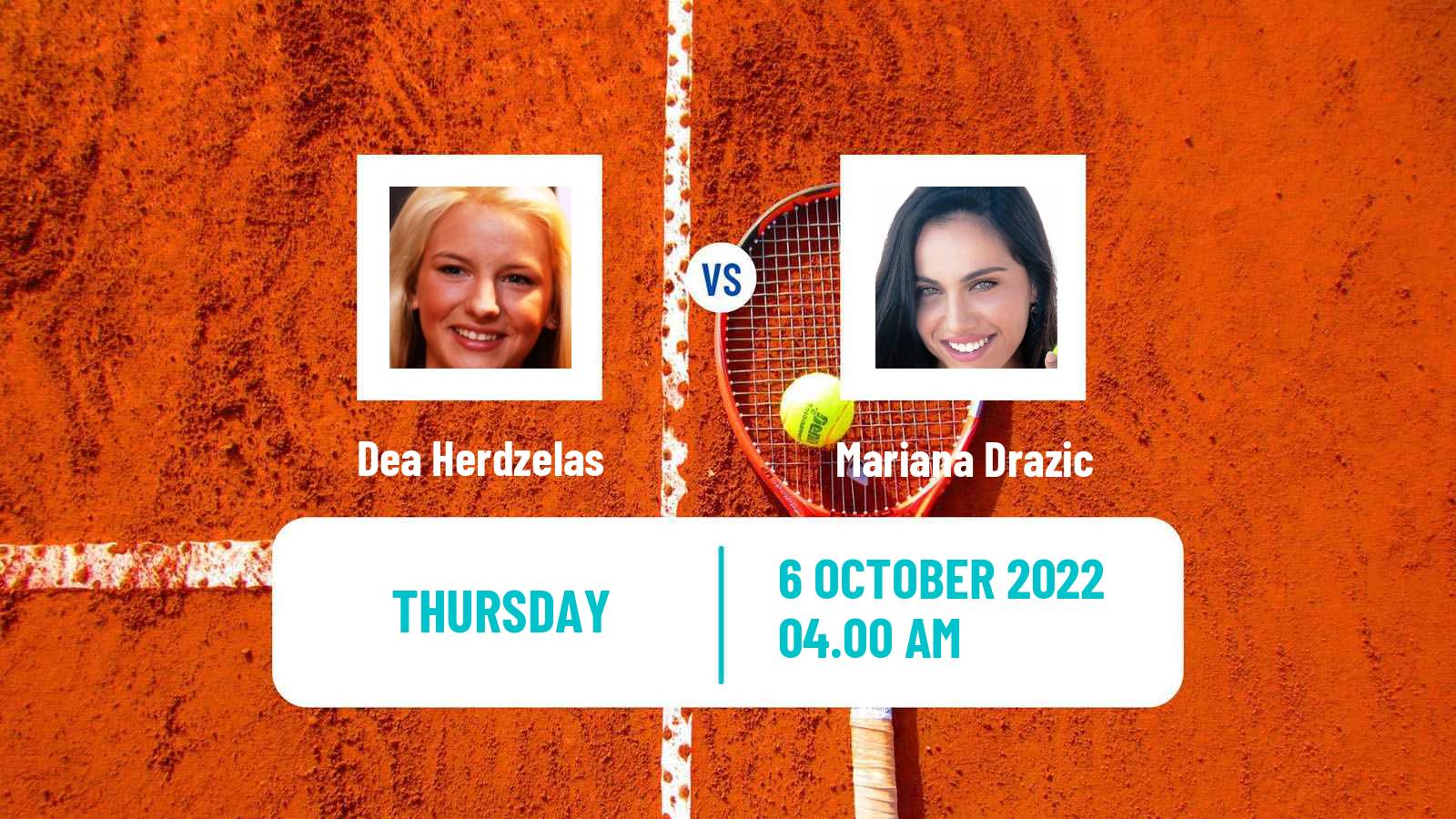 Tennis ITF Tournaments Dea Herdzelas - Mariana Drazic
