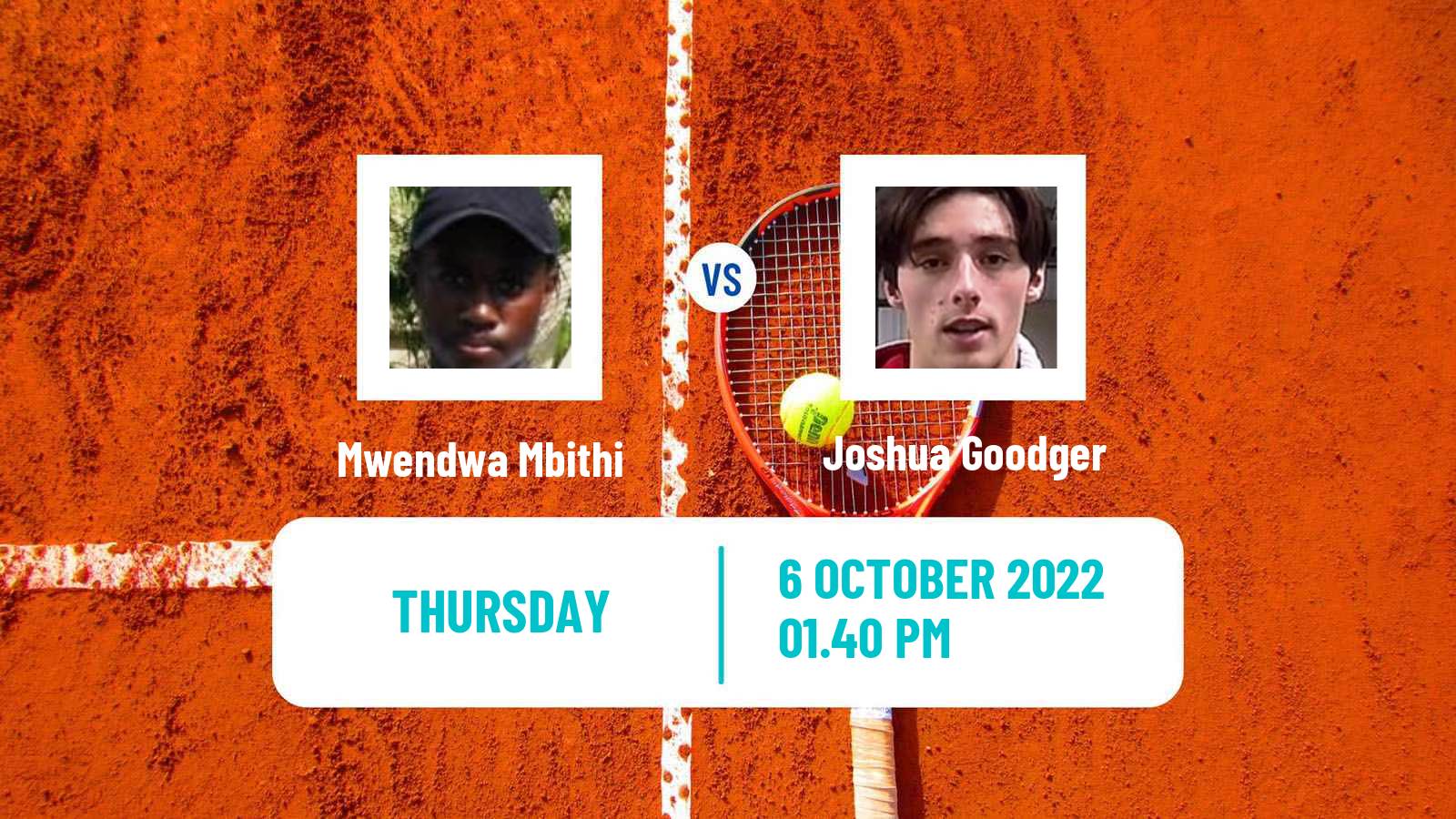 Tennis ITF Tournaments Mwendwa Mbithi - Joshua Goodger