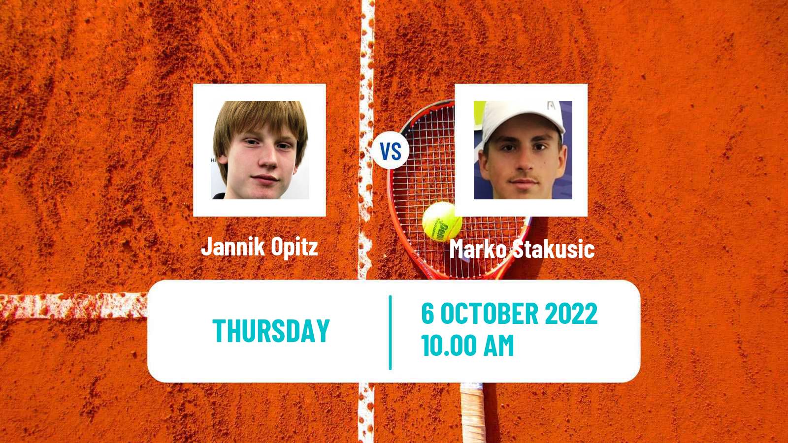 Tennis ITF Tournaments Jannik Opitz - Marko Stakusic