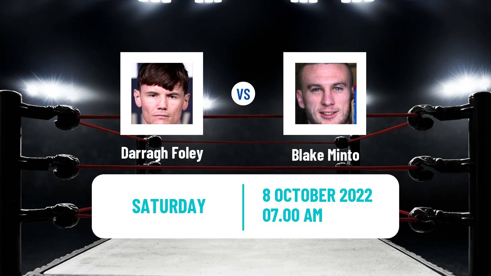 Boxing Boxing Darragh Foley - Blake Minto