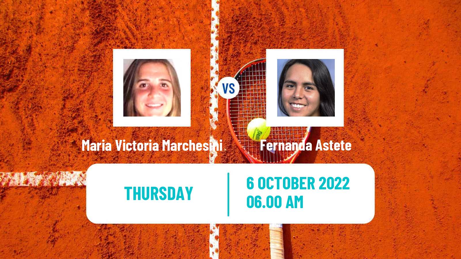 Tennis ITF Tournaments Maria Victoria Marchesini - Fernanda Astete