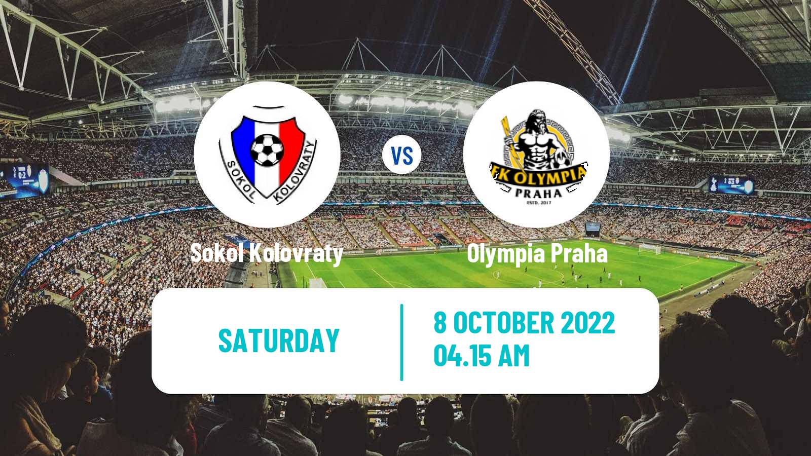 Soccer Czech Prazsky Prebor Sokol Kolovraty - Olympia Praha