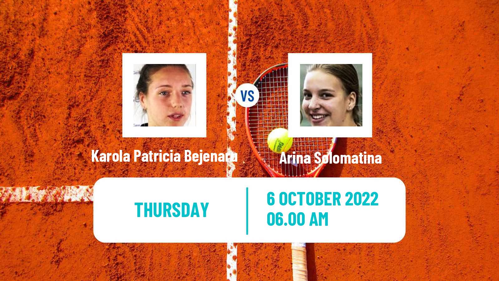 Tennis ITF Tournaments Karola Patricia Bejenaru - Arina Solomatina