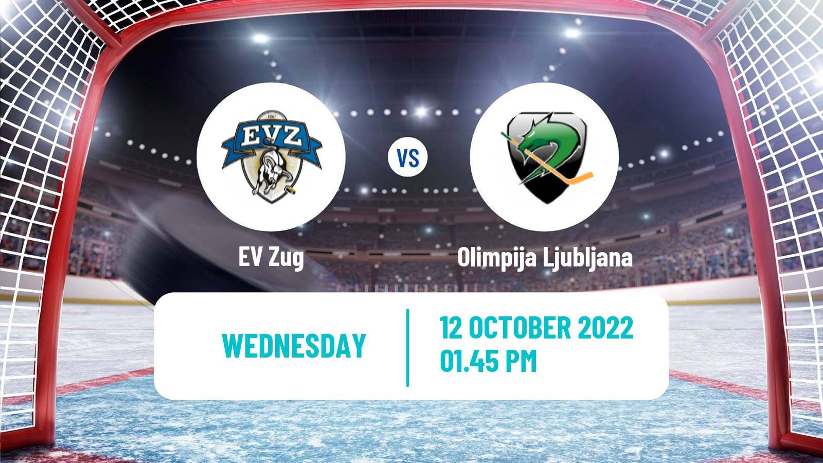 Hockey Champions League Ice Hockey EV Zug - Olimpija Ljubljana