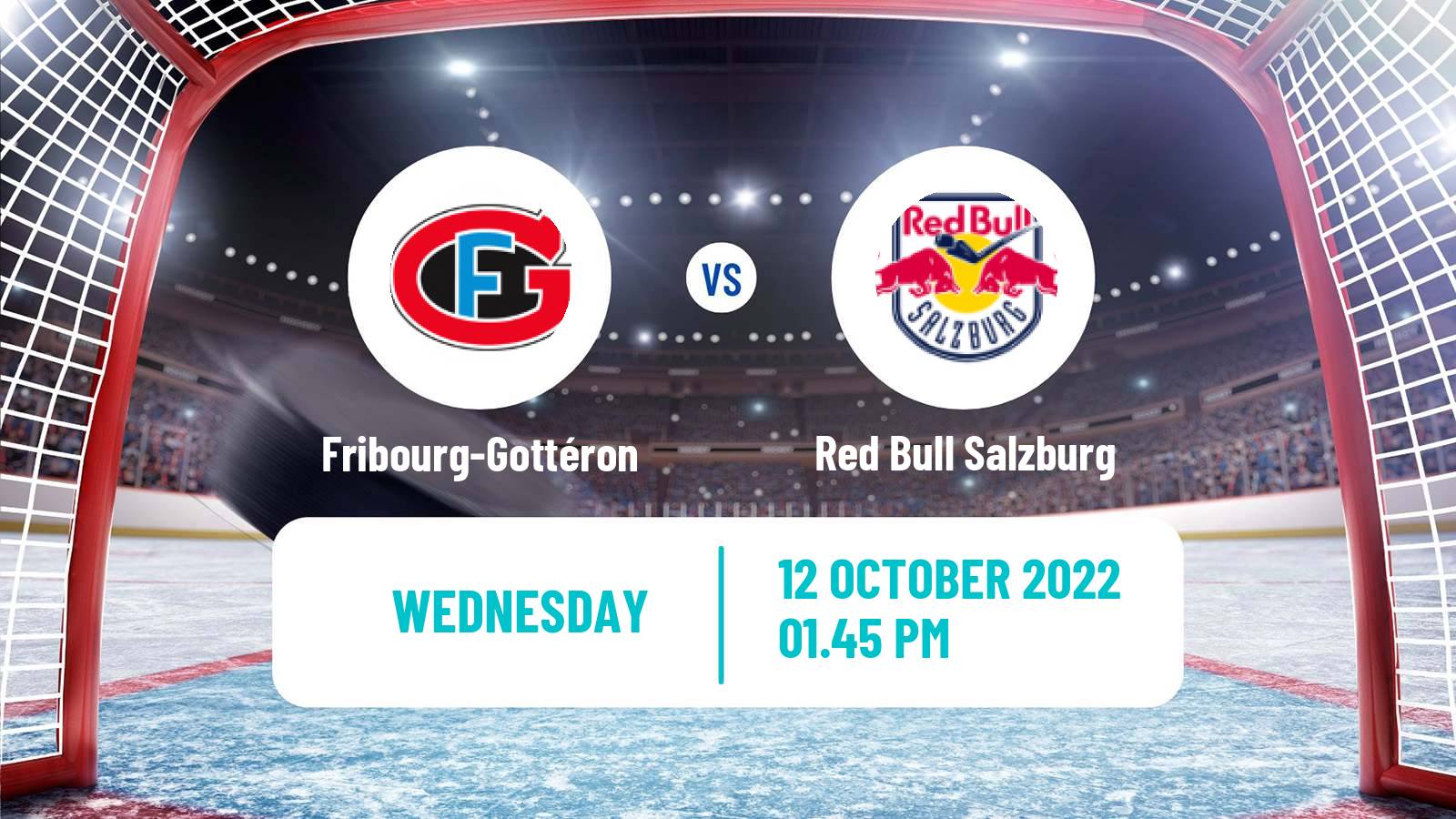 Hockey Champions League Ice Hockey Fribourg-Gottéron - Red Bull Salzburg